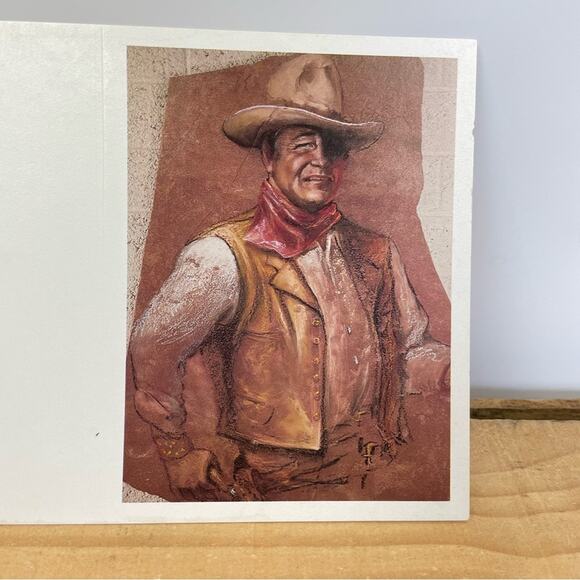 Vintage Greeting post cards John Wayne painting on flagstone by Earl Mac Pherson - Picture 2 of 5